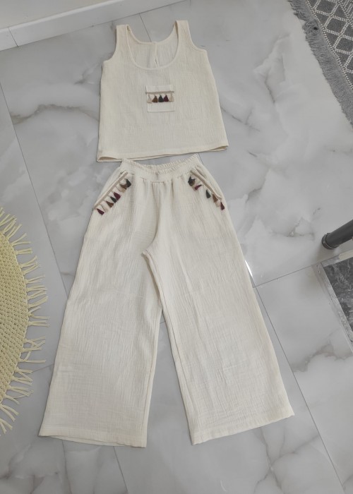 Müslin Bluz&Pantalon Takım
