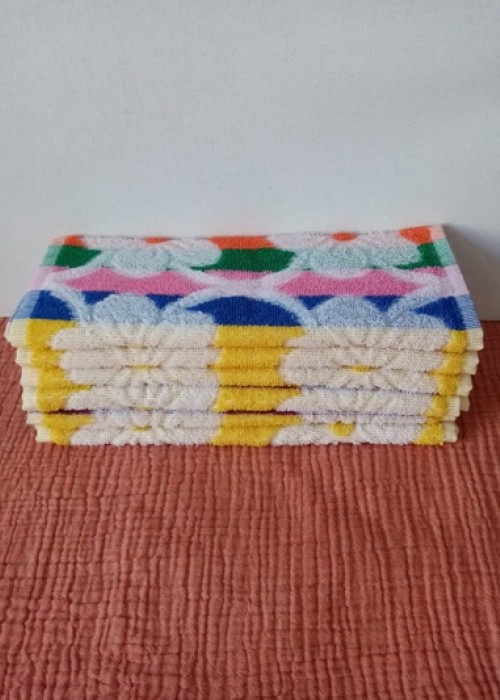 Mutfak Havlusu Çizgili Papatya 6 Adet 30x50 cm