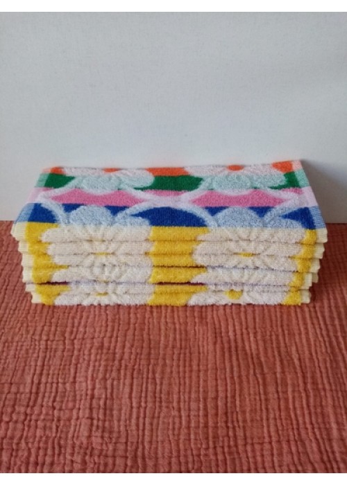 Mutfak Havlusu Çizgili Papatya 6 Adet 30x50 cm