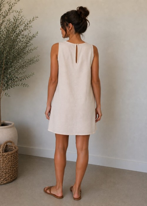 Keten Mini Elbise