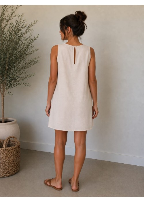 Keten Mini Elbise